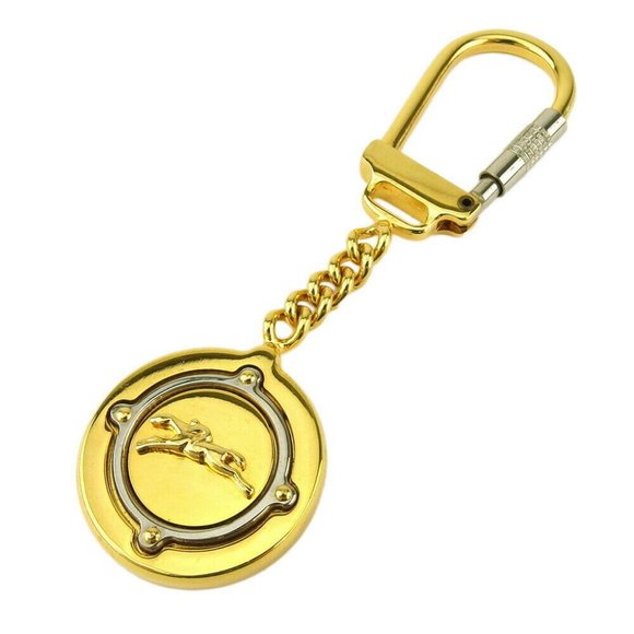 LONGCHAMP Keychain hose mark Gold & Silver hardware Auth Used L3533 - Picture 1 of 8